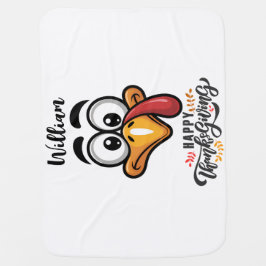 Funny Goofy Turkey konfrontiert Personalisierten C Babydecke