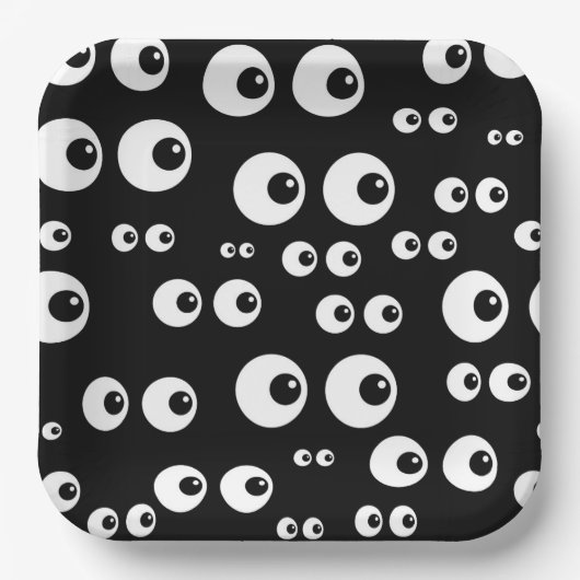 Funny googling eyes pappteller (Vorderseite)