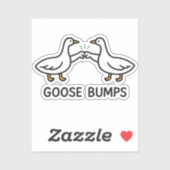 Funny Goose Bumps Cartoon | Faustgeflügel Aufkleber (Blatt)