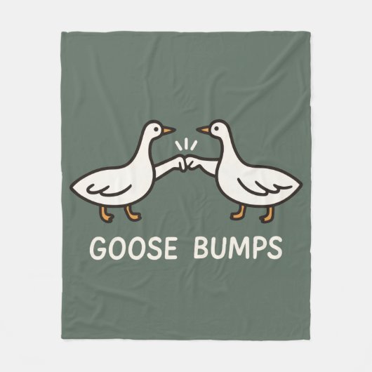 Funny Goose Bumps Cartoon | Faustgeflügel Fleecedecke (Vorderseite)