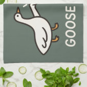 Funny Goose Bumps Cartoon | Faustgeflügel Geschirrtuch (Gefaltet)