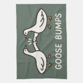 Funny Goose Bumps Cartoon | Faustgeflügel Geschirrtuch (Vertikal)