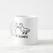 Funny Goose Bumps Cartoon | Faustgeflügel Kaffeetasse (Vorderseite Links)