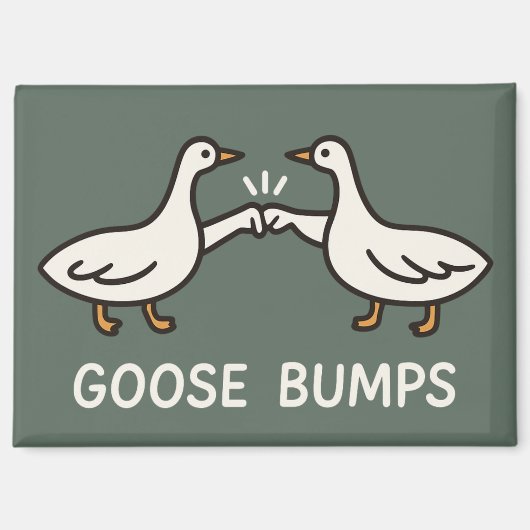 Funny Goose Bumps Cartoon | Faustgeflügel Magnet (Vorderseite)