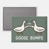 Funny Goose Bumps Cartoon | Faustgeflügel Magnet (Vorderseite/Rückseite)