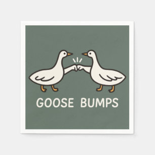 Funny Goose Bumps Cartoon Faustgeflügel Serviette