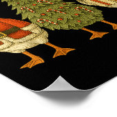 Funny Goose Christmas Lights Goose Cute Xmas Holid Poster (Ecke)