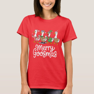  Funny Goose Christmas T-Shirt 