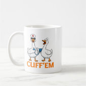 Funny Goose Cuff'em Nurse Graphic T-Shirt Men Wome Kaffeetasse (Links)