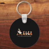 Funny Goose Fall Christian On My Way To Spread Goo Schlüsselanhänger (Vorderseite)