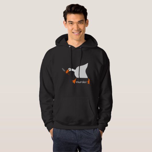 Funny Goose Game mit Knife Meme T - Shirt (Vorne ganz)