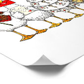 Funny Goose Happy Valentine Goose Cute Heart Lover Poster (Ecke)