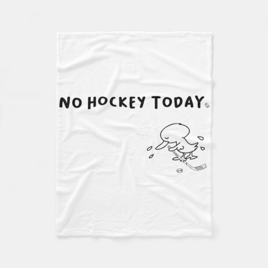 Funny Goose Meme No Hockey Today Present For Hocke Fleecedecke (Vorderseite)