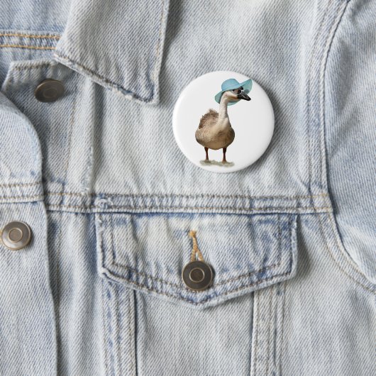 Funny Goose mit Summer Hat Button (Beispiel)