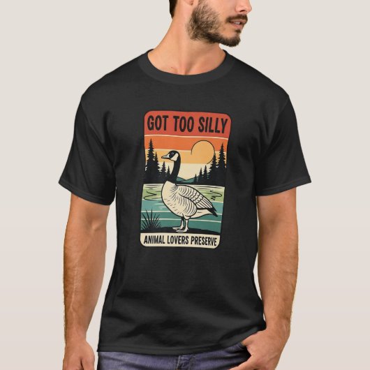 Funny Goose Nationalpark Retro Animal Lover Got T T-Shirt (Vorderseite)