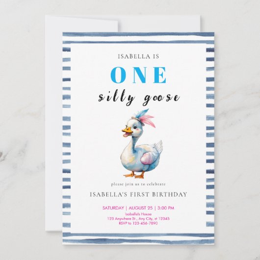 Funny Goose Party Einladung (Vorderseite)