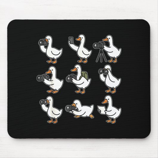 Funny Goose Photographer Photography Camera Photo Mousepad (Vorne)