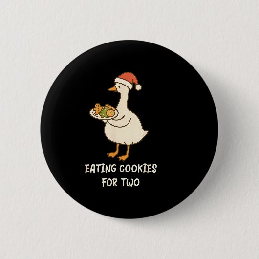 Funny Goose Pregnancy Pregnant Announcement To Hus Button (Vorderseite)