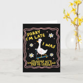 Funny Goose Sorry I'm Late L&amp;d Labor And Deliv Karte (Gelbe Blume)
