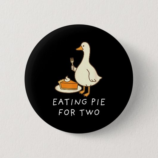 Funny Goose Thanksgiving Couples Pregnancy Announc Button (Vorderseite)