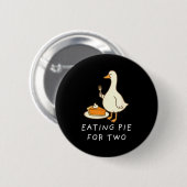 Funny Goose Thanksgiving Couples Pregnancy Announc Button (Vorne & Hinten)