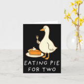 Funny Goose Thanksgiving Couples Pregnancy Announc Karte (Gelbe Blume)