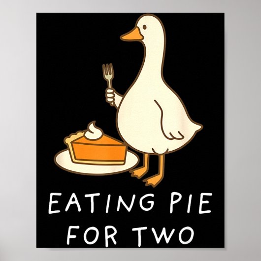 Funny Goose Thanksgiving Couples Pregnancy Announc Poster (Vorne)