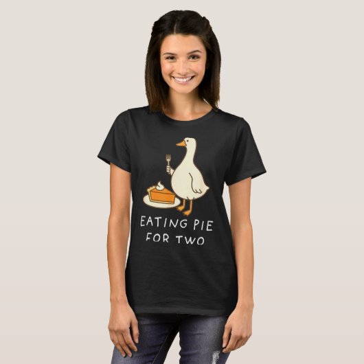 Funny Goose Thanksgiving Couples Pregnancy Announc T-Shirt (Vorne ganz)
