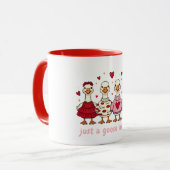 Funny Goose Valentines Womens  Tasse (Vorderseite Links)