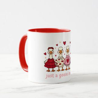 Funny Goose Valentines Womens  Tasse