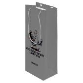 Funny Goose Wine Quote Geschenktasche Geschenktüte Für Weinflaschen (Vorderseite Schrägansicht)