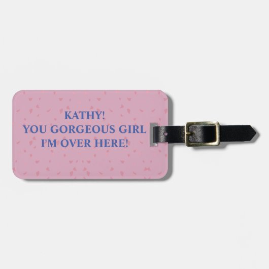 FUNNY GORGEOUS GIRL LUGGAGE TAG GEPÄCKANHÄNGER (Vorderseite horizontal)