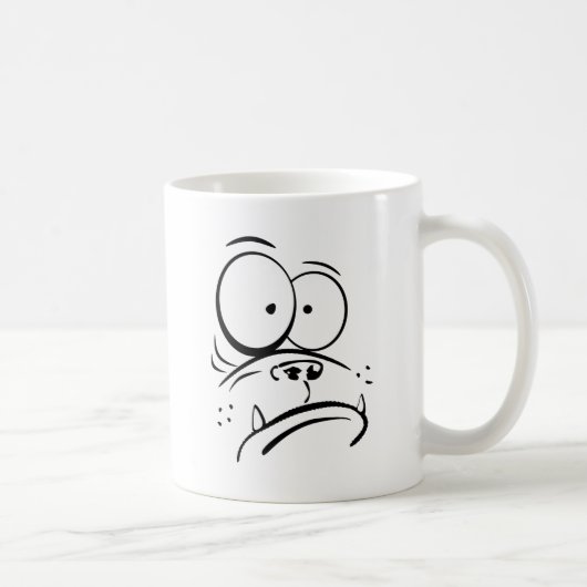 Funny Gorilla aussieht verwirrtes Cartoon Bild Kaffeetasse (Rechts)