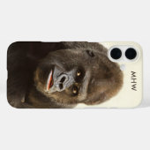 Funny Gorilla benutzerdefinierte Monogramm-Telefon Case-Mate iPhone Hülle (Rückseite (Horizontal))