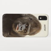 Funny Gorilla benutzerdefinierte Monogramm-Telefon Case-Mate iPhone Hülle (Rückseite (Horizontal))