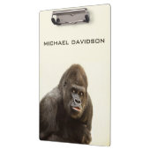 Funny Gorilla benutzerdefinierte Monogramm-Zwische Klemmbrett (Links)