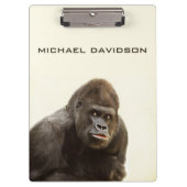 Funny Gorilla benutzerdefinierte Monogramm-Zwische Klemmbrett (Vorderseite)