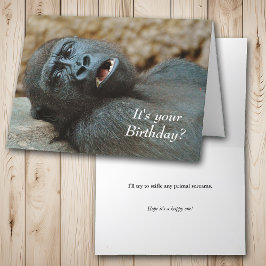 Funny Gorilla Birthday Karte