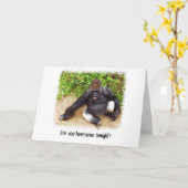 Funny Gorilla Card Karte (Gelbe Blume)