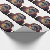 Funny Gorilla Chimp Monkey Geschenkpapier (Ecke)