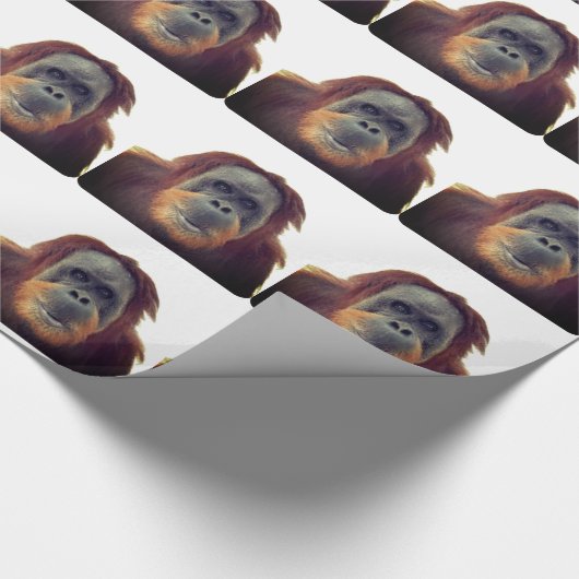 Funny Gorilla Chimp Monkey Geschenkpapier (Ecke)