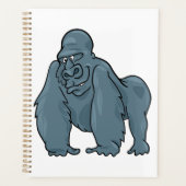 Funny Gorilla Cool Blue Ape Tierdesign Planer (Vorderseite)