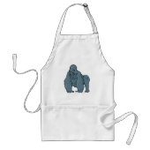 Funny Gorilla Cool Blue Ape Tierdesign Schürze (Vorne)
