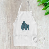 Funny Gorilla Cool Blue Ape Tierdesign Schürze