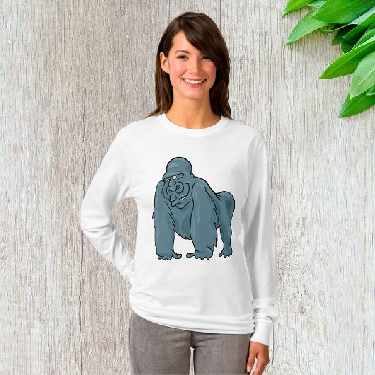 Funny Gorilla Cool Blue Ape Tierdesign T-Shirt