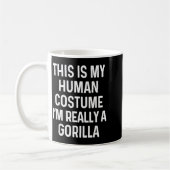 Funny Gorilla Costume Shirt Halloween Adults Kids Kaffeetasse (Links)