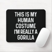 Funny Gorilla Costume Shirt Halloween Adults Kids  Mousepad (Mit Mouse)