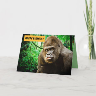 FUNNY GORILLA FOTOGRAFIE BIRTHDAY CARD KARTE