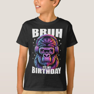 Funny Gorilla Geburtstagsjunge Erwachsene kids Bru T-Shirt