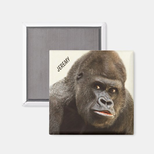 Funny Gorilla individuelle Name Magnet (Vorderseite/Rückseite)